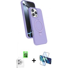 Marsilyan™- iPhone 16 Pro Max Kılıf Iz Işık Koleksiyonu - Siyah 3D Antistatik Seramik Nano Ekran Koruyucu + Raze Metal Kamera Lens - Bz