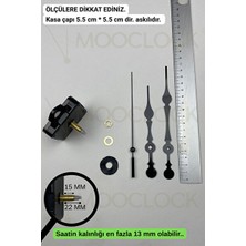 Nomikase Sessiz Akar Mekanizmalı Duvar Saati, 22 mm Şaft