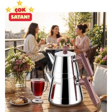 Empressco Mini Boy Paslanmaz Çelik Çaydanlık, Soft Kulp, Dayanıklı ve Parlak Gövde