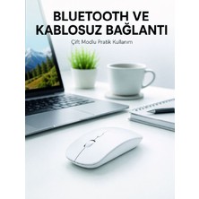 Bluetooth Kablosuz Wireless Mouse Şarjlı Sessiz Ergonomik 5000 Dpı Fare