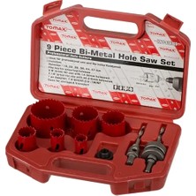 ALFA AKSESUAR 03 Bi-Metal Panç Takımı - 9`lu Set (19-57 Mm), Ahşap Için, Çantalı