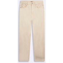 LTB Vanetta Zıp Fermuarlı Straight Krem Jean Pantolon