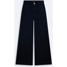 LTB Vıvıana Geniş Paça Yüksek Bel Dark Indigo Jean Pantolon