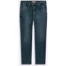 LTB Renar L Tapered Slim Orta Bel Mid Indigo Jean Pantolon