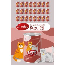 Enjoy Kuzu Etli Kedi Konservesi Sos Içinde Et Parçacıklı 400 gr X24
