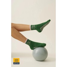Dore Kadın Yeni Sezon Matcha Addict Trend Model Pilates ve Yoga Kaydırmaz Tabanlı Çorap 1 Çift Yeşil 36 - 42