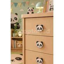 Toptan3D (2 ADET) Panda Dolap Kulpu, Çocuk Odası Mobilya Kulpu, Modern ve Eğlenceli Kulp (Kulp Vidası Dahildir)