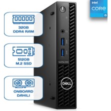 Dell Optiplex 3000MFF N012O3000MFFAC I5 12500T 32GB Ddr4 512GB M.2 SSD W11P Desktop