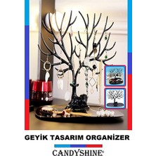 UltraNova Siyah Geyik Tasarımlı Takı Standı - Yüzük, Küpe ve Mücevher Düzenleyici