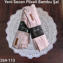 Lady Coco Pliseli Bambu Şal 269-113 (Pudra)
