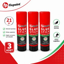 Danacı Kırtasiye Fixpoint Glue Stick Yapıştırıcı 21 gr 3 Adet Solvent Içermez Kağıt Karton Okul Ofis Kırtasiye Yapıştırıcısı