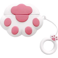 Kılıf Benim Airpods Pro 3. Nesil Uyumlu Karikatür Kedi Pati Tasarım Karakter Silikon Koruma Kılıf ( 2025 )