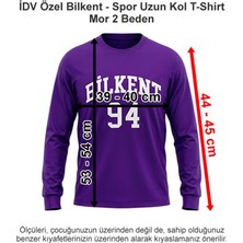 Idv Özel Bilkent - Spor Uzun Kol T-Shirt Mor 2 Beden