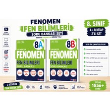 Fenomen 8. Sınıf Fen Bilimleri Soru Bankası Seti (A + B Kitap) | Video Çözümlü | Yeni Nesil Sorular