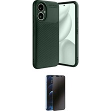 Marsilyan™- Honor 400 Kılıf Eksen Form Prime - Siyah 3D Antistatik Hayalet Cam Ekran Koruyucu