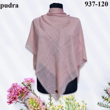 Soft İpek Soft Ipek Düz Renk Flamlı Pamuk Eşarp (Pudra) 937-120