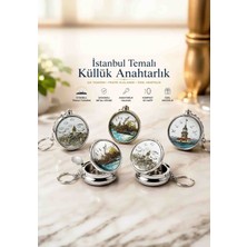 Wolawood İstanbul Silüetli Mini Küllük Anahtarlık, Motifli, Taşınabilir, Nostaljik Metal Tasarım, Hatıralık ve Hediyelik Koleksiyon Ürünü (1-Adet)