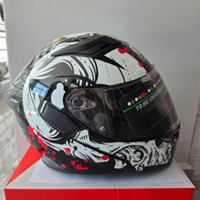Rhkc Çene Açılır Kask Vizörlü Kuru Kafalı L