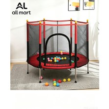 Allmart Fileli Büyük Boy Trambolin 140 cm Çap Kırmızı
