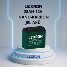 Hsa Elektronik Lexron 25AH 12V Nano-Karbon Jel Akü – Uzun Ömürlü, Bakım Gerektirmez