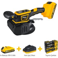 İbtaş SGS5416 - 80 kg Akülü Seramik Granit Titreşimli Vantuz 20 Volt 2 Amper