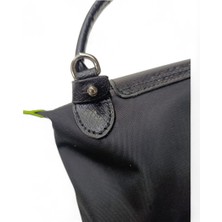 Alisa Bag Le Pliage Xs Pouch Siyah Uyumlu Hakiki Deri Askı Seti