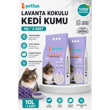 Petfan Lavanta Kokulu Bentonit Kedi Kumu (2*10L)