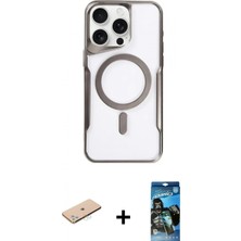Marsilyan™- iPhone 11 Pro Max Kılıf Yadigar Klasik Özel Seri - Siyah 34D Izgaralı Cam + Renkli Kamera Lens Koruma Cam - Mı