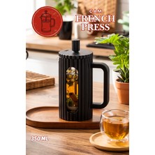Porsima Smartpan BV093 French Press Paslanmaz Çelik Süzgeçli Cam Bitki Çayı Demliği Kahve Presi - 350 ml