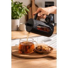 Porsima Smartpan BV093 French Press Paslanmaz Çelik Süzgeçli Cam Bitki Çayı Demliği Kahve Presi - 600 ml