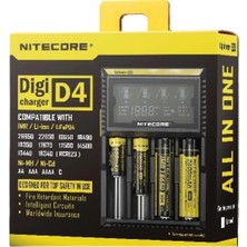 Aydogan's Nitecore D4 Digi Charger Li-Ion / Nı-Cd / Nı-Mh / Lifepo4 Dijital Pil Şarj Cihazı