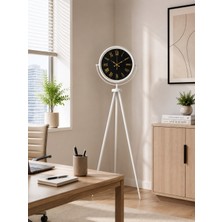 Almira Butik Lüks Beyaz Tripod Ayaklı Saat