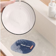 AvantajAl Süzgeçli Lavabo Gider Koruyucu Mat Gri