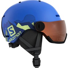 Salomon Grom Visor Unisex Çocuk Mavi Kask
