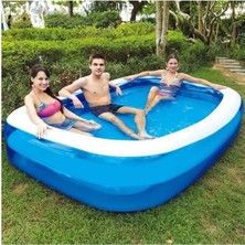 SD-A-873 Büyük Boy Dikdörtgen Şişme Aile Havuzu ve Pompa (200X150X45 Cm)