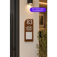 Kutaydan Lazer Kesim Terrazzo Desenli Kapı Zil Çerçevesi - Ceviz