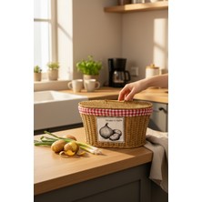 Akayev Rattan Patates Soğan Bölmeli Sepeti 28X39X21 cm