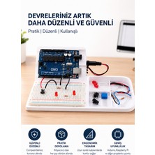 Arduino Uno Breadboard Çalışma Standı ve Elektronik Komponent Düzenleyici - 17 cm - Devre Geliştirme Platformu
