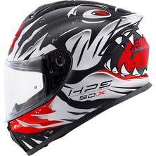 Givi Gıvı 50.x Sharkbıte Mat Siyah-Beyaz-Kırmızı Kask