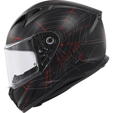 Givi Gıvı 50.7 Phobıa Mat Siyah-Kırmızı Kask