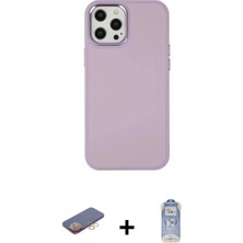 Marsilyan™- iPhone 12 Pro Max Kılıf Çekirdek Çizgi - Siyah Joko Magic 5d Cam + Renkli Kamera Lens Koruma Cam - Tu