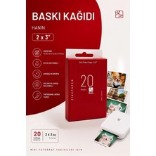 Dossimo Hanin Mini Yazıcı Fotoğraf Kağıdı Anında Baskı - 20 Adet
