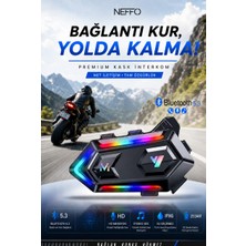 Neffo Y20 5.3 Motosiklet Kask Kulaklık Intercom Işıklı Motorsiklet İnterkom(EŞLEŞME YOKTUR)