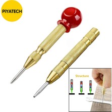 Piyatech Yaylı Metal Noktalama Işaretleme Zımba Kalemi Otomatik Merkez Körneri - Metal, Ahşap, Plastik ve Cam Delme Işaretleme Aleti