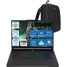 Lenovo Legion 5 Intel Core Ultra 7 356H 40GB Ddr5 6tb SSD W11PRO 8GB/RTX5060/115W 15.3" Wqxga (2560X1600) OLED 165Hz Gaming Laptop L15IAX107P23 + Zettaçanta