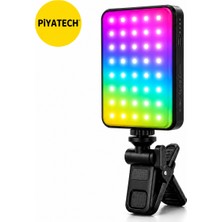 Piyatech XK-FL01 129 LED Rgb Şarjlı Kamera ve Telefon Vlog Çekim Işığı 3000MAH (Siyah)