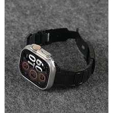 Alstrap Apple Watch Ultra 49 Mm, Series 11/10 46 Mm, 9/8/7 45 Mm, 6/5/4 ve Se 44 mm Uyumlu Titan Metal Bakla Kordon