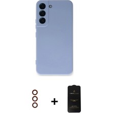 Marsilyan™- Galaxy S23 Plus Kılıf Ahenk Serisi - Siyah 6d Antistatik Mat Seramik Hayalet Nano Ekran Koruyucu + Metal Kamera Lens - Kı