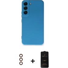 Marsilyan™- Galaxy S23 Plus Kılıf Ahenk Serisi - Siyah 6d Antistatik Mat Seramik Hayalet Nano Ekran Koruyucu + Metal Kamera Lens - Kı
