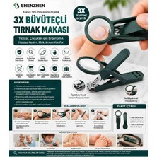 Shenzhen Klasik Stil Paslanmaz Çelik Tırnak Makası, 3x Büyüteç, Yaşlılar ve Çocuklar Için Ideal